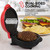 Mymini Personal Electric Grill, Hamburgers, Veggie Burgers, Chicken, Steak, Bacon, Breakfast Sandwiches, Fruit, 5-inch, Coral