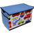 Bacati - Transportation Cotton Percale Fabric Covered Storage, Toy Chest, 24.5 L X 15 W X 14 H Inches