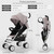 Cynebaby Compact Lightweight Umbrella Stroller For Toddler - Easy Fold Travel Baby Strollers (khaki)