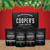 Bourbon & Whiskey Barrel Aged Coffee - 4 Bag Coffee Set - Single Origin Bourbon Colombian, Malt Whiskey Sumatra, Rye Whiskey Ethiopian, Rum Barrel Rwanda Roasted Coffee Beans, Ground 16oz