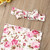 Newborn Baby Floral Swaddle Wrap Swaddling Sleeping Bag Blanket Headband Set