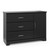 Storkcraft Brookside 3 Drawer Modern Combo Dresser Black Finish