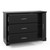 Storkcraft Brookside 3 Drawer Modern Combo Dresser Black Finish