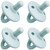 Pacifier 4 Pack By Comfy Cubs, Green, Stage 1
