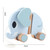 Poseidon Educational Elephant Trailer Adorable Silent Wood Elephant Traction Toy Walker For Boys