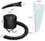 Buzifu Bonnet Hair Dryer Attachment Black Hair Drying Cap Hand Free Adjustable Bonnet Hood Dryer Attachment With Light Blue Hair Towel And 4 Black Hair Clips For Hair Treatments Deep Condition