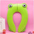 Kids Folding Potty Seat Pad Portable Travel Baby Toddler Toilet Training Cover Cushion, Folding Potty Seat Pad, Mutocar Potty Seat Cover (green Frog)