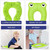 Kids Folding Potty Seat Pad Portable Travel Baby Toddler Toilet Training Cover Cushion, Folding Potty Seat Pad, Mutocar Potty Seat Cover (green Frog)
