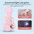 Tureclos Sit-to-stand Walker 3 In 1 Baby Walker Funny Educational Push Toy With Drawing Board Lights Music Phone Tank For Toddlers