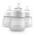 Nanobebe Anti-colic Flexy Silicone Baby Bottles | White, 9 Oz, 3 Pack