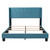 Aukfa Bed Frame With Headboard - Velvet Upholstered Platform Bed - Queen Size - Blue