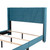 Aukfa Bed Frame With Headboard - Velvet Upholstered Platform Bed - Queen Size - Blue