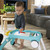 Tjyunxi Musical Mix ‘n Roll 4-in-1 Push Walker, Activity Center, Toddler Table And Floor -toy For 6 Months+, Blue
