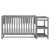 Dream On Me Milo 5-in-1 Convertible Crib And Changing Table I Free Changing Pad, Storm Grey