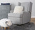 Second Story Home Hemingway Upholstered Wingback Swivel Gliding Recliner- Gray