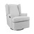 Second Story Home Hemingway Upholstered Wingback Swivel Gliding Recliner- Gray