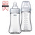 Chicco Duo 9oz. Hybrid Baby Bottle With Invinci-glass Inside/plastic Outside 2-pack In Clear/grey