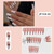 Fofosbeauty 24pcs Press On False Nail Tips Extra Long Coffin Manicure Full Cover Fake Nails, French Butterfly