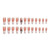 Fofosbeauty 24pcs Press On False Nail Tips Extra Long Coffin Manicure Full Cover Fake Nails, French Butterfly