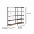 Benzara 4 Tier Wood And Metal Frame Bookcase With Criss Cross Design, Rustic Brown