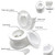 Httmt- Classic Portable White Realistic Toddler Potty Training Toilet W/ Flushing Sound Baby Chair Seat Kid [p/n: Et-baby004-white]