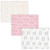 Gerber 3-pack Princess Bunny Burp Cloths In Pink/ivory