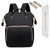 Waterproof Diaper Bag Backpack Detachable Bed For Baby Toddler, Nappy Bag Changing Station Foldable Crib/shade Cloth/mattress/usb Charging Port,black/green/gray