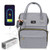 Backpack Baby Usb Charging Water-proof Diaper Bag Backpack, With Free Portable Charger (grey)