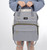 Backpack Baby Usb Charging Water-proof Diaper Bag Backpack, With Free Portable Charger (grey)