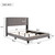 Aukfa Bed Frame With Headboard - Velvet Upholstered Platform Bed - Queen Size - Gray