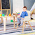 Babyjoy 3 In 1 Convertible Wooden High Chair Baby Toddler Highchair W/ Cushion Beige