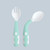 Baby Spoon Fork Set Kids Bendable Training Utensils Self-feeding Learning Tableware, Blue