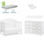 4-in-1 Convertible Crib And Dresser Changing Table Set With Mattress In White