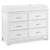 4-in-1 Convertible Crib And Dresser Changing Table Set With Mattress In White