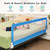 Babyjoy 71''foldable Baby Bed Rail Guard Toddlers Swing Down Safety Bedrail Blue