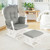Topbuy Rocking Chair Baby Nursery Chair Glider With Ottoman &storage Pocket Light Grey