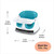 Ingenuity Baby Base 2-in-1 Booster Feeding High Chair And Floor Seat With Self-storing Tray - Peacock Blue