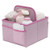 Delta Children Portable Nursery Caddy - Essential Lightweight Storage Bin With Multiple Compartments - Easy Storage/organization Solution, Barely Pink