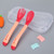 2set 2pcs/set Baby Scoop Temperature Heat Sensing Toddler Fork Silicone Arc Baby Feeding Spoon