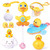 Fun Little Toys 9 Pcs Baby Bath Toys, Duck Spray Water Toy, Bath Squirters, Bath Boat, Fishing Net, Bathtub Toys For Kids, Best Gifts For Kids