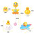 Fun Little Toys 9 Pcs Baby Bath Toys, Duck Spray Water Toy, Bath Squirters, Bath Boat, Fishing Net, Bathtub Toys For Kids, Best Gifts For Kids