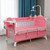 Fufu & Gaga Baby Bassinet Beside Sleeper Bed Side Crib, Includes Mattress, Pink