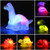 6 Packs Dinosaur Bath Toys Set With Flashing Color Changing Lights In Water, Floating Rubber Baby Bathtub Toys For Girls Boys Shower Bath Pool Toy