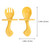 Hemoton 4 Set Baby Eating Training Spoon Fork Set Infants Safety Spoon Fork Portable Household Tableware