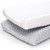 The Peanutshell Changing Pad Diaper Changing Pad Cover, 2 Pack, Minky White & Gray