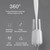 Tureclos Long Handle Cup Brush Vacuum Water Bottle Pot Glassware Washer Sponge Cleaning Tool, Black