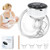 Wearable Breast Pump And Portable Baby Electric Usb Breast Pump With 3 Modes 9 Levels Lcd Display Wireless Fast Flow Breast Pump With Massage Mode 17/ 19/ 21/ 24mm Flanges
