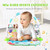 Baby Play Gym Mats, Baby Jungle Gym Activity Mat With Kick And Play Piano, Activity Center With Lights Music Mirror For Tummy Time Shower Gifts Baby Toys 3-6 Months, Green