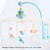 Baby Crib Mobile Multifunctional Music Crib Rattle Music Box Night Light Rotate Newborn Sleeping Bed Rattle Toys Blue