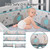 Hueook Travel Essentials Backpack Crib Bed Fence Soft Bag Stitching Bed Bed Surround Breathable Cotton Anti-collision Baby Bed Surround Kit